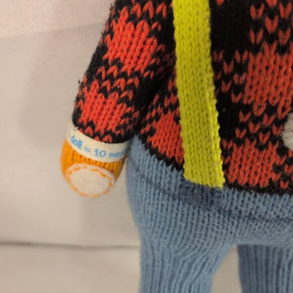 Cuddle + Kind Wyatt The Fox Plush Animal Toy Hand Knit Peru Small Orange CLEAN - Picture 11 of 16